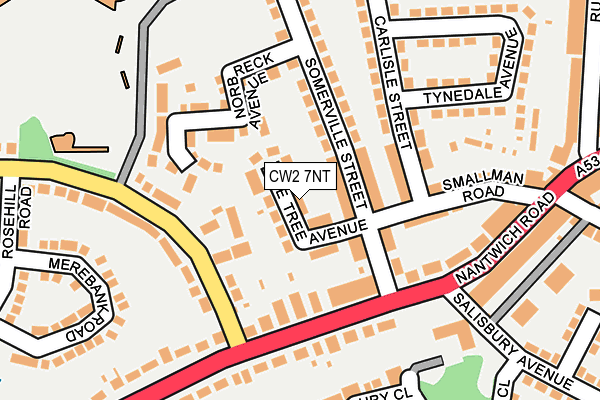 CW2 7NT map - OS OpenMap – Local (Ordnance Survey)