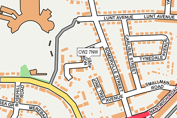 CW2 7NW map - OS OpenMap – Local (Ordnance Survey)