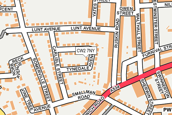 CW2 7NY map - OS OpenMap – Local (Ordnance Survey)