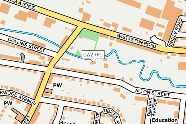 CW2 7PD map - OS OpenMap – Local (Ordnance Survey)