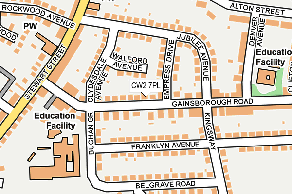 CW2 7PL map - OS OpenMap – Local (Ordnance Survey)