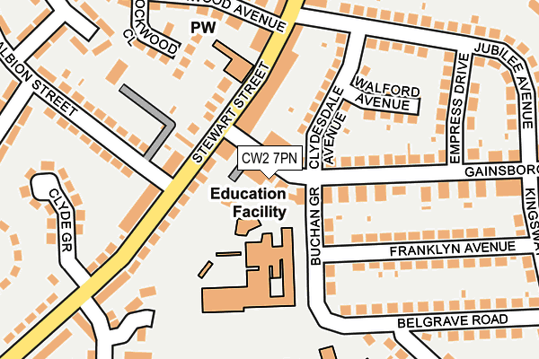 CW2 7PN map - OS OpenMap – Local (Ordnance Survey)