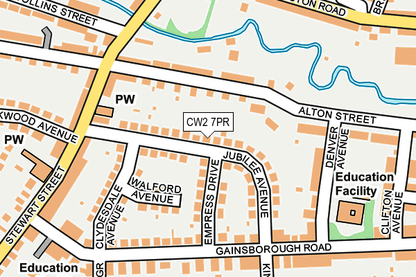CW2 7PR map - OS OpenMap – Local (Ordnance Survey)