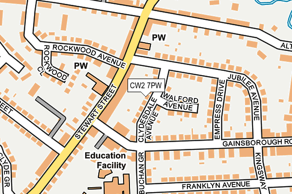 CW2 7PW map - OS OpenMap – Local (Ordnance Survey)