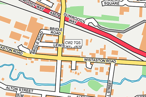 CW2 7QS map - OS OpenMap – Local (Ordnance Survey)