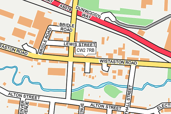 CW2 7RB map - OS OpenMap – Local (Ordnance Survey)