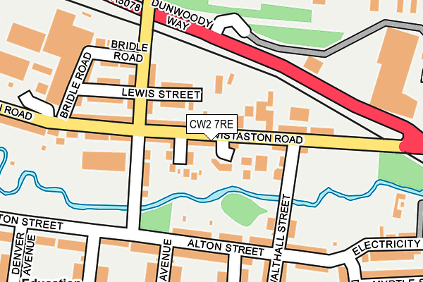 CW2 7RE map - OS OpenMap – Local (Ordnance Survey)