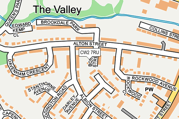 CW2 7RU map - OS OpenMap – Local (Ordnance Survey)