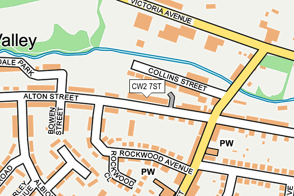 CW2 7ST map - OS OpenMap – Local (Ordnance Survey)