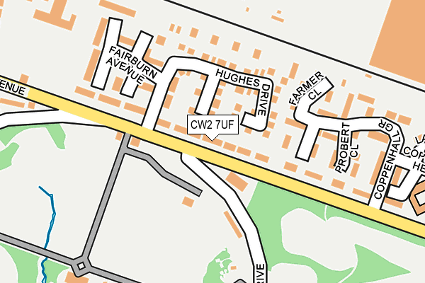 CW2 7UF map - OS OpenMap – Local (Ordnance Survey)