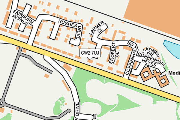 CW2 7UJ map - OS OpenMap – Local (Ordnance Survey)