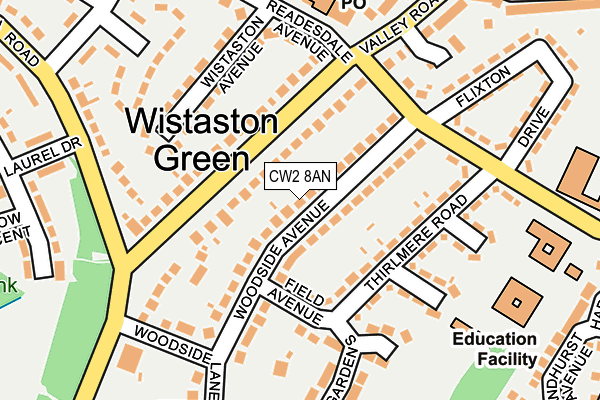 CW2 8AN map - OS OpenMap – Local (Ordnance Survey)