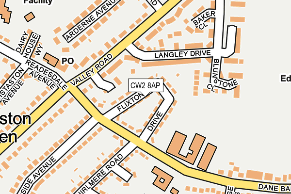 CW2 8AP map - OS OpenMap – Local (Ordnance Survey)