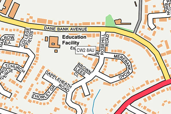 CW2 8AU map - OS OpenMap – Local (Ordnance Survey)