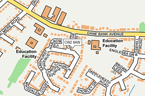 CW2 8AW map - OS OpenMap – Local (Ordnance Survey)