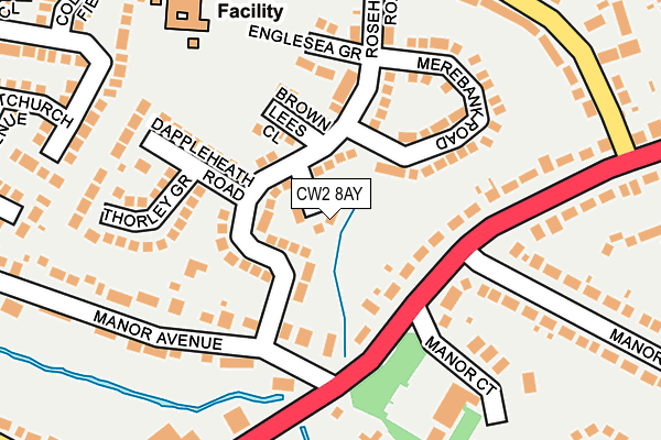 CW2 8AY map - OS OpenMap – Local (Ordnance Survey)