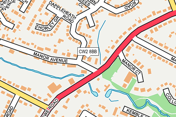 CW2 8BB map - OS OpenMap – Local (Ordnance Survey)
