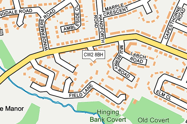 CW2 8BH map - OS OpenMap – Local (Ordnance Survey)
