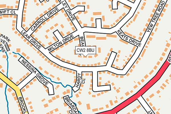 CW2 8BU map - OS OpenMap – Local (Ordnance Survey)