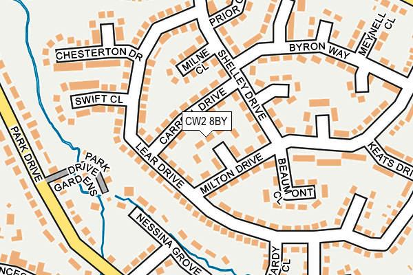 CW2 8BY map - OS OpenMap – Local (Ordnance Survey)