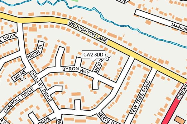 CW2 8DD map - OS OpenMap – Local (Ordnance Survey)