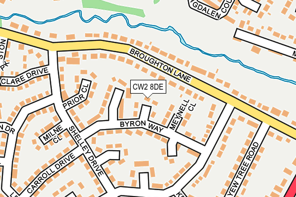 CW2 8DE map - OS OpenMap – Local (Ordnance Survey)