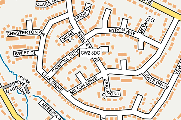 CW2 8DG map - OS OpenMap – Local (Ordnance Survey)
