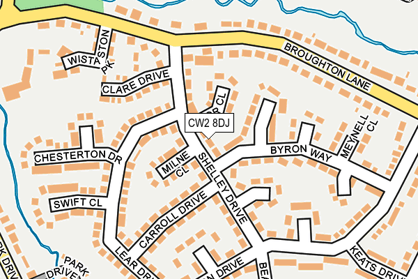 CW2 8DJ map - OS OpenMap – Local (Ordnance Survey)