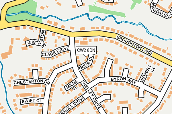 CW2 8DN map - OS OpenMap – Local (Ordnance Survey)