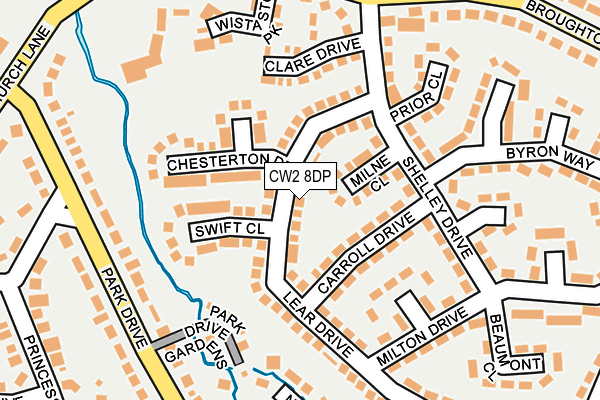 CW2 8DP map - OS OpenMap – Local (Ordnance Survey)