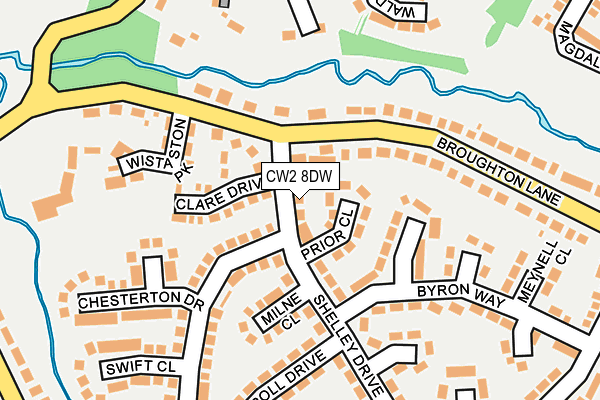 CW2 8DW map - OS OpenMap – Local (Ordnance Survey)