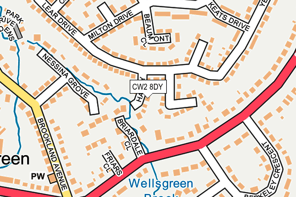 CW2 8DY map - OS OpenMap – Local (Ordnance Survey)