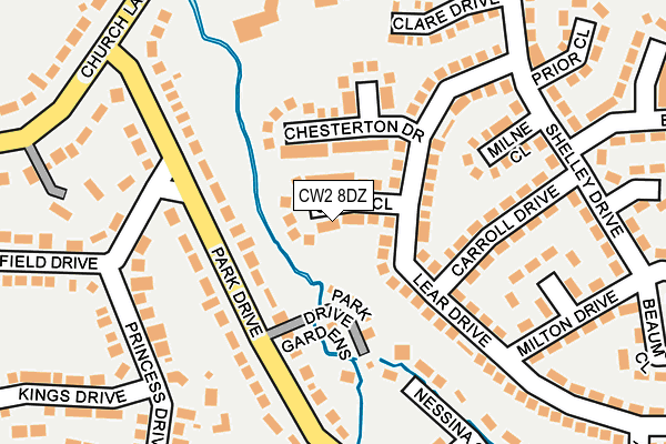 CW2 8DZ map - OS OpenMap – Local (Ordnance Survey)