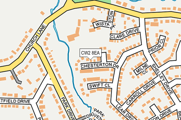 CW2 8EA map - OS OpenMap – Local (Ordnance Survey)