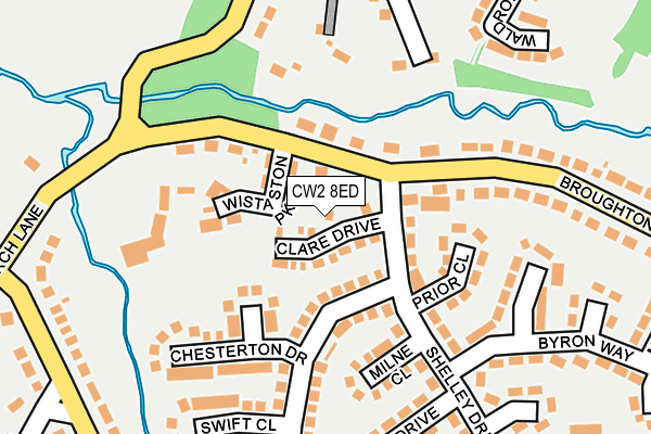 CW2 8ED map - OS OpenMap – Local (Ordnance Survey)