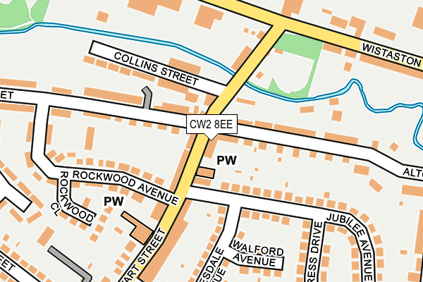 CW2 8EE map - OS OpenMap – Local (Ordnance Survey)