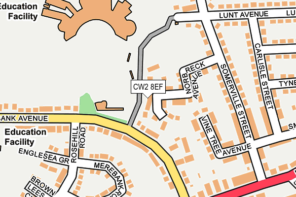 CW2 8EF map - OS OpenMap – Local (Ordnance Survey)