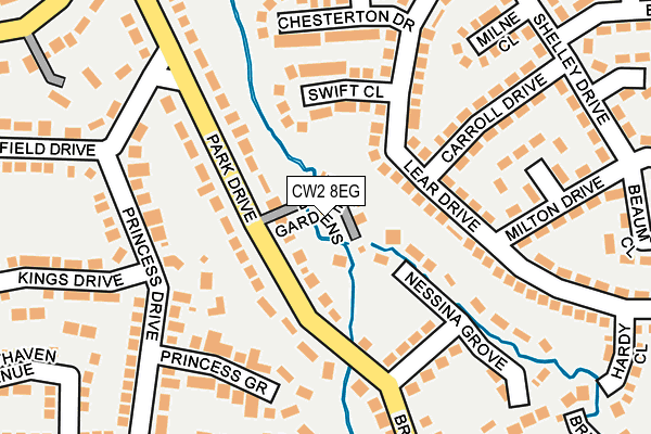 CW2 8EG map - OS OpenMap – Local (Ordnance Survey)