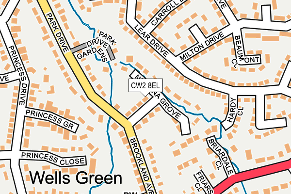 CW2 8EL map - OS OpenMap – Local (Ordnance Survey)