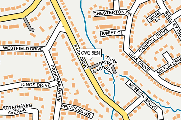 CW2 8EN map - OS OpenMap – Local (Ordnance Survey)