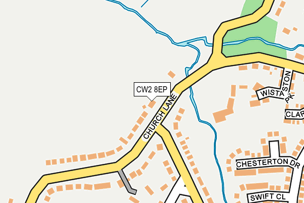 CW2 8EP map - OS OpenMap – Local (Ordnance Survey)