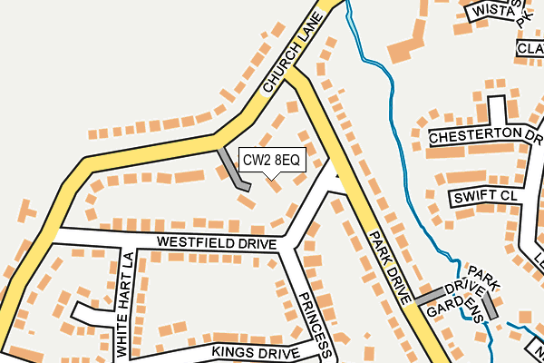 CW2 8EQ map - OS OpenMap – Local (Ordnance Survey)