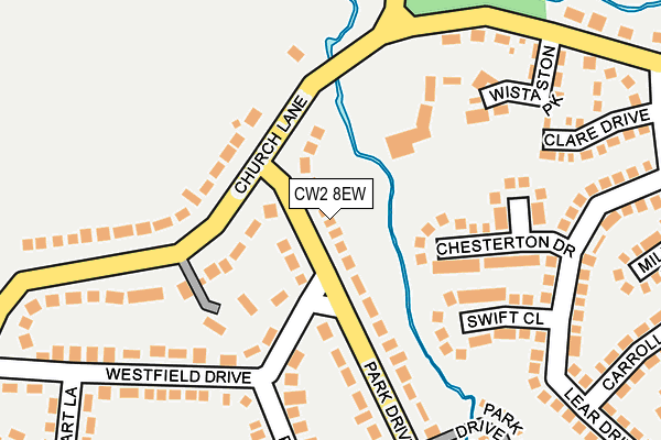 CW2 8EW map - OS OpenMap – Local (Ordnance Survey)