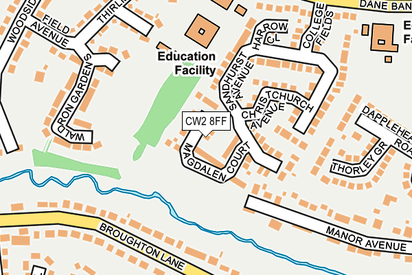 CW2 8FF map - OS OpenMap – Local (Ordnance Survey)