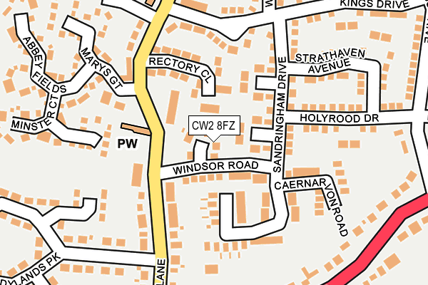 CW2 8FZ map - OS OpenMap – Local (Ordnance Survey)