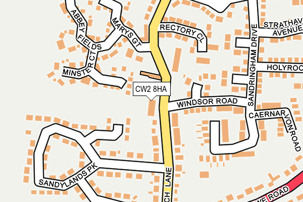 CW2 8HA map - OS OpenMap – Local (Ordnance Survey)