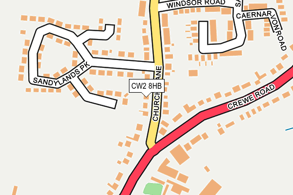 CW2 8HB map - OS OpenMap – Local (Ordnance Survey)
