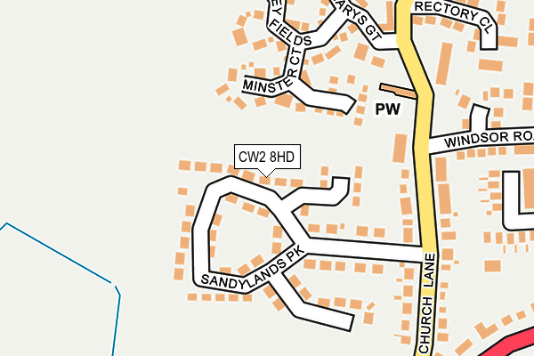 CW2 8HD map - OS OpenMap – Local (Ordnance Survey)