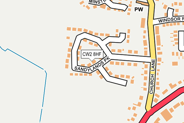 CW2 8HF map - OS OpenMap – Local (Ordnance Survey)