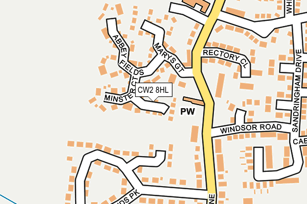 CW2 8HL map - OS OpenMap – Local (Ordnance Survey)